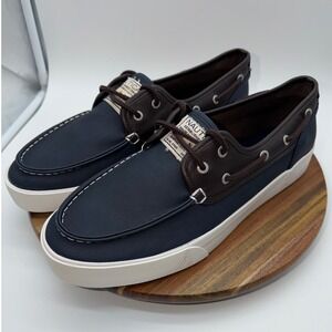 Nautica Spinnaker Mix Men's Size 13 Boat Shoes Navy Brown Loafers  0363